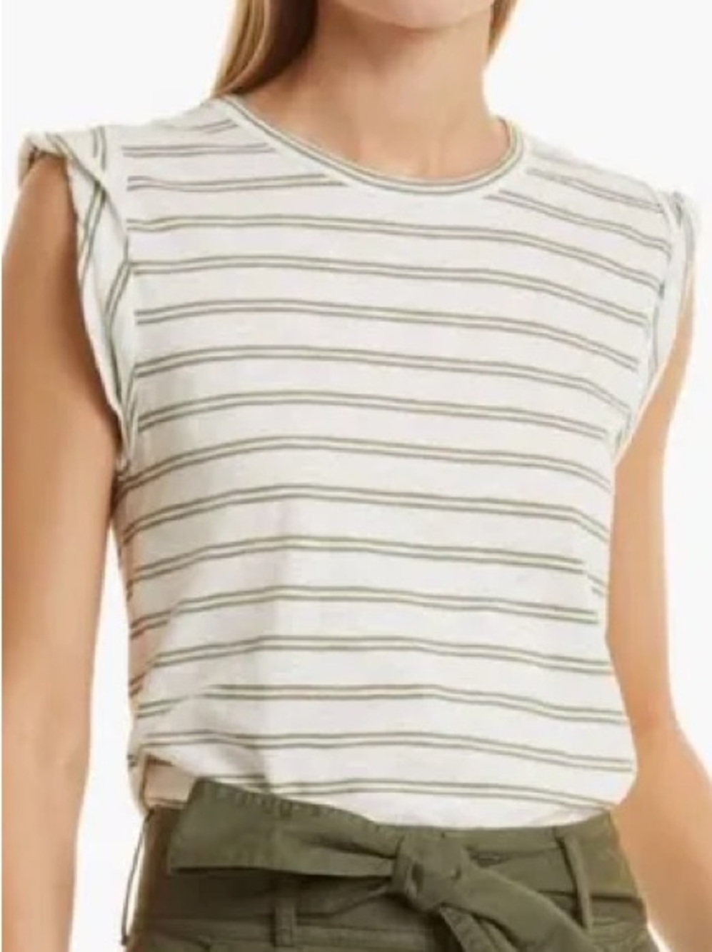 Veronica Beard Jeans Dree Muscle Tee Stripe Pima Cotton XS
